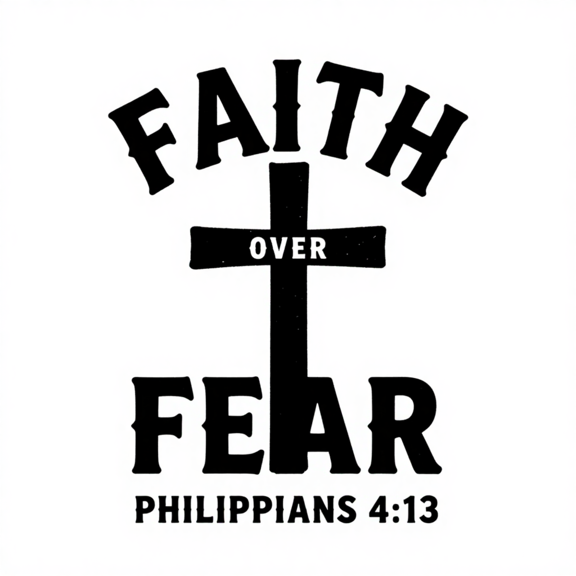 Faith over fear logo design